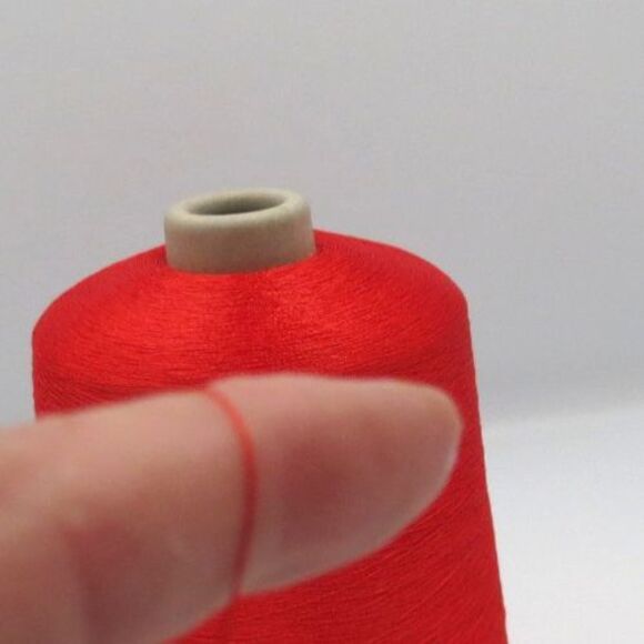 Burke Mills VTG Blood Orange Embroidery Thread 135/2 Lg Cone 597grs - Picture 3 of 4